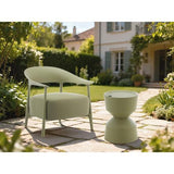 DRIFT OUTDOOR PP CHAIR W/ GREEN OUTDOOR FABRIC - SAGE FRAME