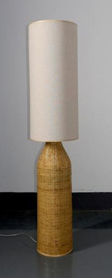 BAMBOO & LINEN FLOOR LAMP - NATURAL - 300x1360