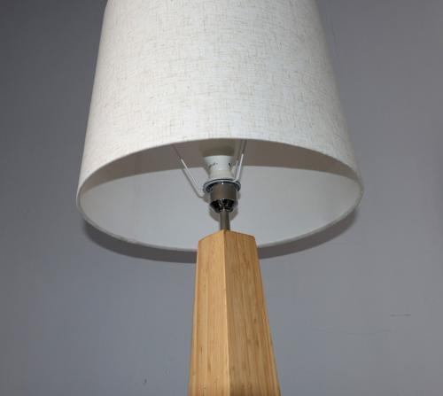 BAMBOO & LINEN FLOOR LAMP - NATURAL - 420x1580