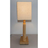 BAMBOO & LINEN TABLE LAMP - NATURAL - 350x200x580