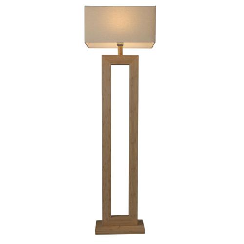 BAMBOO & LINEN FLOOR LAMP - NATURAL - 440x1480