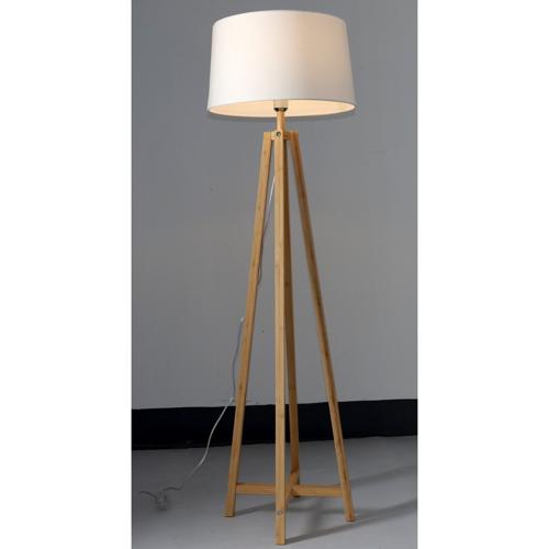 BAMBOO & LINEN FLOOR LAMP - NATURAL - 450x1520