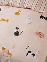 Cats N Bows Duvet Cover Set by Linen House Kids - Single (Pink)