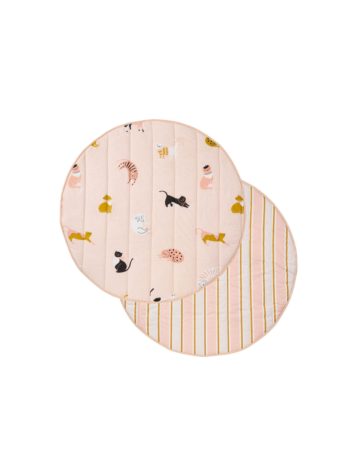 Cats N Bows 120cm Round Playmat by Linen House Kids -  (Pink)