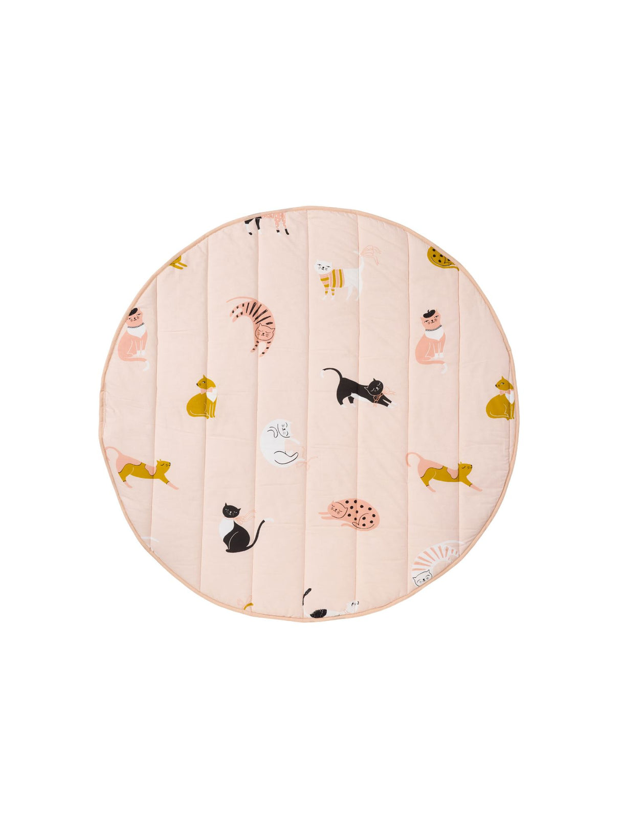 Cats N Bows 120cm Round Playmat by Linen House Kids -  (Pink)