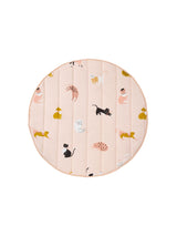 Cats N Bows 120cm Round Playmat by Linen House Kids -  (Pink)