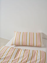 Sailor Stripe Duvet Cover Set by Linen House Kids - Double (Pink)