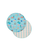 Under the Sea 120cm Round Playmat by Linen House Kids -  (Aqua)