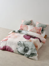Ellie Duvet Cover Set by Linen House - Super King (Plum)