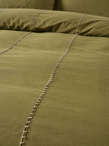 Jerome Duvet Cover Set by Linen House - California King (Olive)