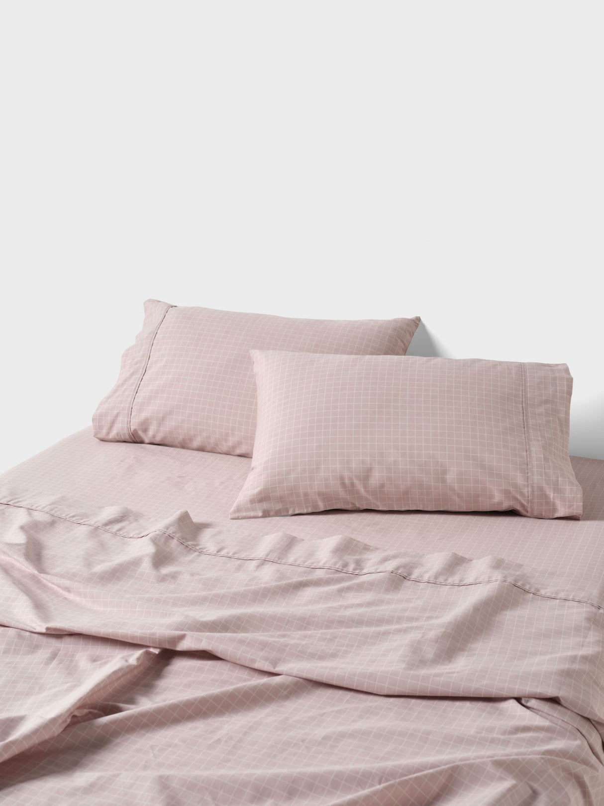 Volley Check Sheet Set Set by Linen House - Single (Orchid)