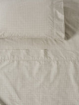 Volley Check Sheet Set Set by Linen House - Super King (Pebble)