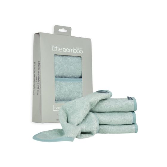 Little Bamboo Towelling Washers - Whisper - Little Bamboo