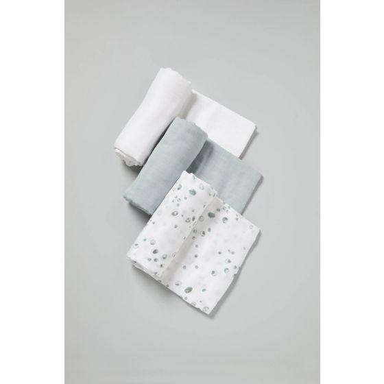 Little Bamboo Muslin Wraps 3pk - Whisper - Little Bamboo