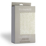 Little Bamboo Jersey Fitted Sheet Cot Herringbone Whisper - Little Bamboo