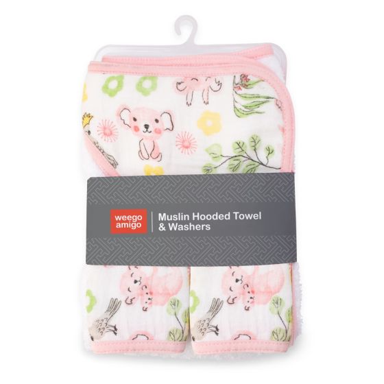 Weegoamigo Hooded Towel + Washers Kimmy Koala - Weegoamigo