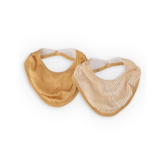 Little Bamboo Muslin Bibs 2pk - Marigold - Little Bamboo