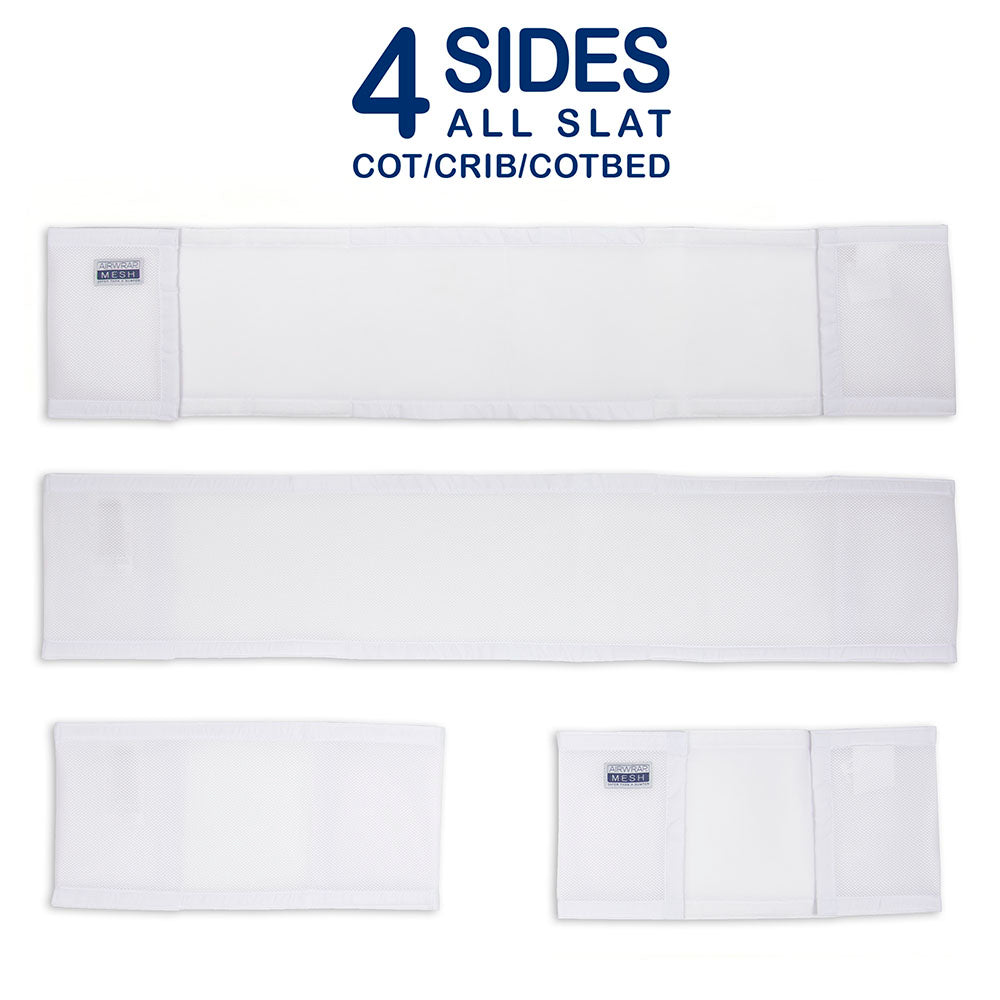 Airwrap Cot Mesh 4 Sides - White