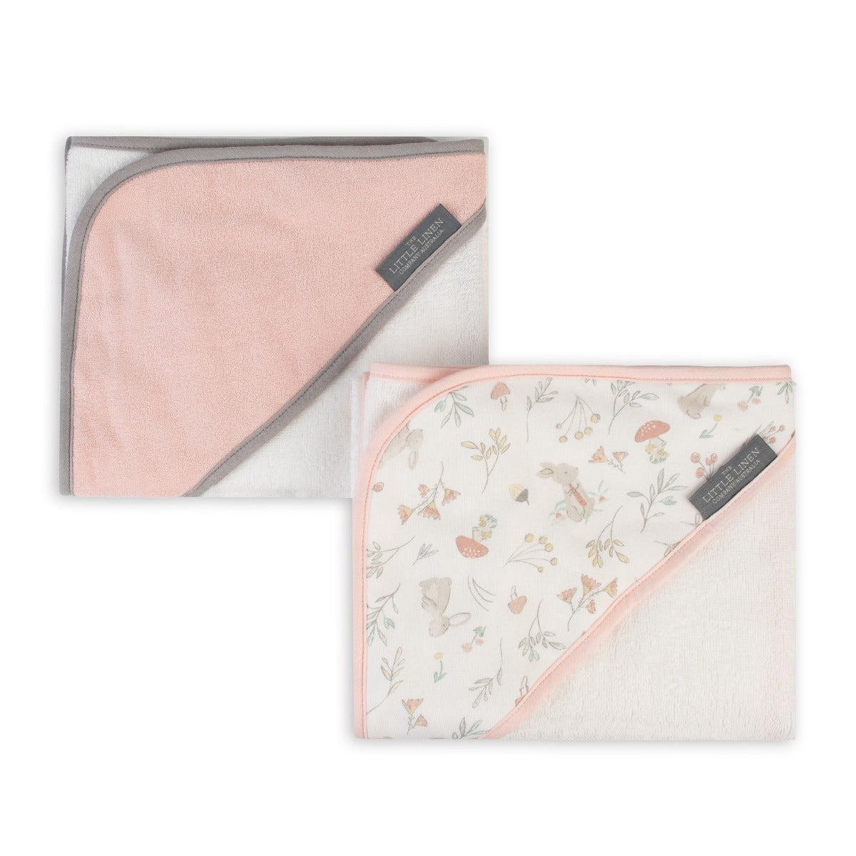 Little Linen Hooded Towel 2pk - Harvest Bunny