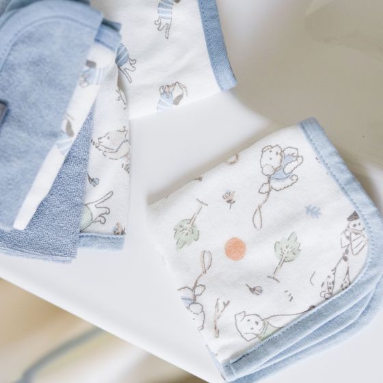 Little Linen Towelling Washer 6pk - Willow Bear - Little Linen