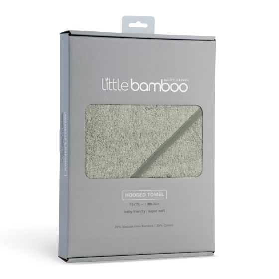 Little Bamboo Hooded Towel - Bayleaf - Little Bamboo