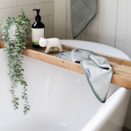 Little Bamboo Towelling Washer 3pk - Bayleaf - Little Bamboo