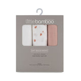 Little Bamboo Muslin Wraps 3pk - Dusty Rose - Little Bamboo