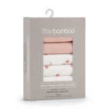 Little Bamboo Muslin Washers 6pk - Dusty Rose - Little Bamboo