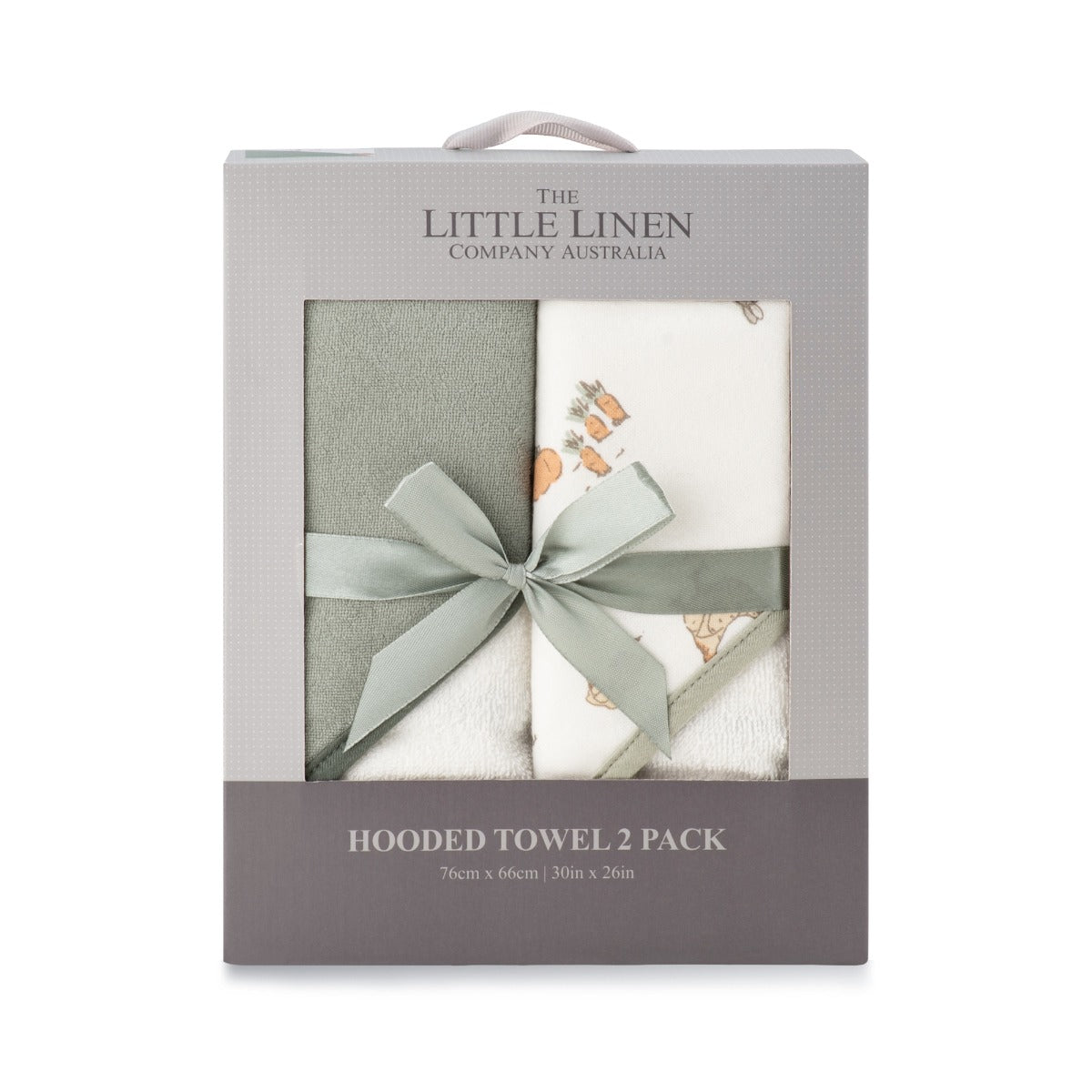 Little Linen Hooded Towel 2pk - Farmyard Lamb
