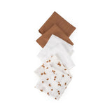 Little Bamboo Muslin Washers 6pk - Iced Coffee - Little Bamboo
