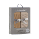 Little Bamboo Cellular Blanket 2pk - Iced Coffee - Little Bamboo