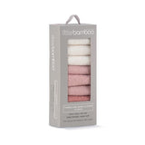 Little Bamboo Towelling Washer 10pk - Dusty Rose - Little Bamboo