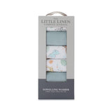 Little Linen Towelling Washer 6pk - Savanna Giraffe - Little Linen