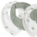 Little Bamboo Muslin Bib 5pk - Turtle Bay - Little Bamboo