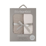 Little Bamboo Hooded Towel 2pk - Stone Grey - Little Bamboo