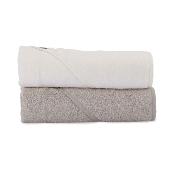 Little Bamboo Hooded Towel 2pk - Stone Grey - Little Bamboo