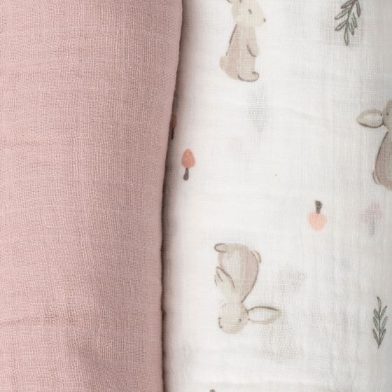 Little Linen Muslin Wraps 3pk - Harvest Bunny - Little Linen