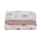 Little Linen Muslin Wraps 3pk - Harvest Bunny - Little Linen
