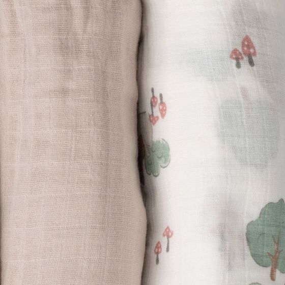 Little Linen Muslin Wraps 3pk - Bushland Bear - Little Linen