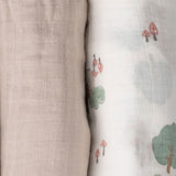 Little Linen Muslin Wraps 3pk - Bushland Bear - Little Linen