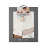 Little Linen Jersey Bib 5pk - Bushland Bear - Little Linen