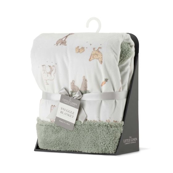 Little Linen Baby Snuggle Blanket - Farmyard Lamb - Little Linen