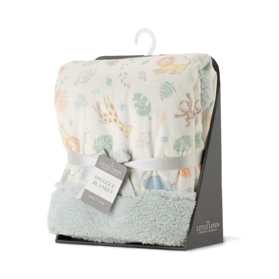 Little Linen Baby Snuggle Blanket - Savanna Giraffe - Little Linen