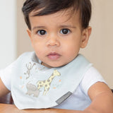 Rattle & Bib Set - Safari Bear - Little Linen