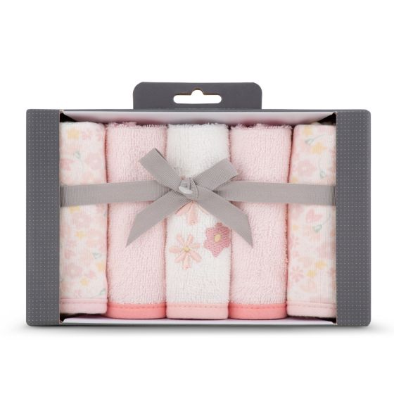 Little Linen Towelling Washer 5pk- Ballerina Bunny - Little Linen
