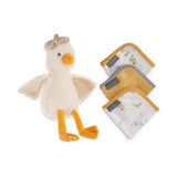 Little Linen Plush Toy & Washers - Fuzzy Duck - Little Linen