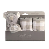 The Little Linen Company Washer & Toy Set - Cheeky Koala - Little Linen