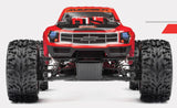 Radio control Maverick 1/10 Strada MT monster truck with brushless motor, waterproof ESC, and durable build features.