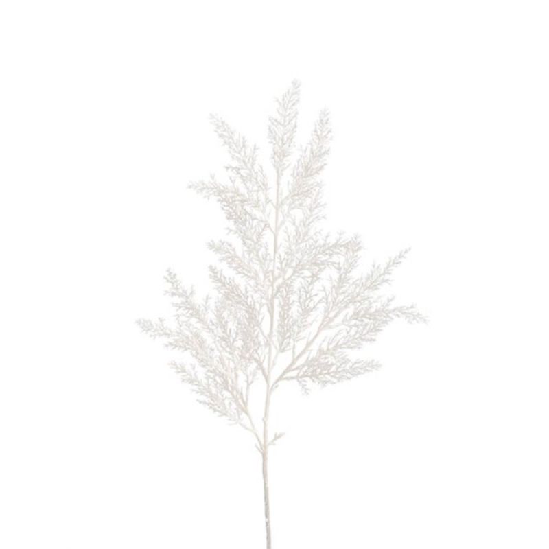 Lifelike 64cm white cypress fern spray, ideal for elegant home decor and versatile arrangements.