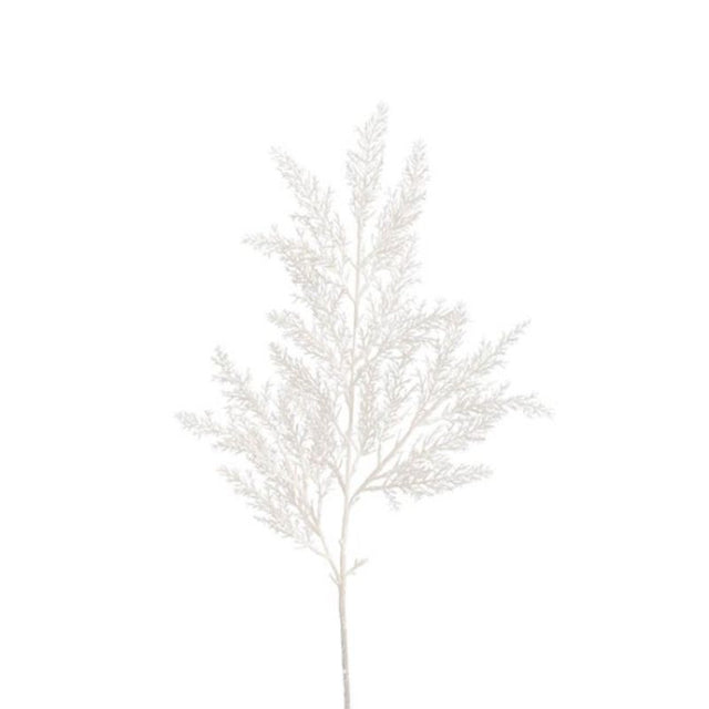 Lifelike 64cm white cypress fern spray, ideal for elegant home decor and versatile arrangements.